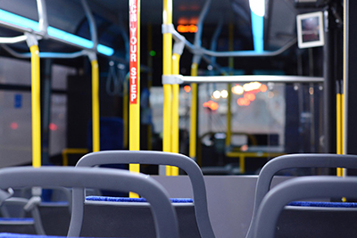 Interior of a bus