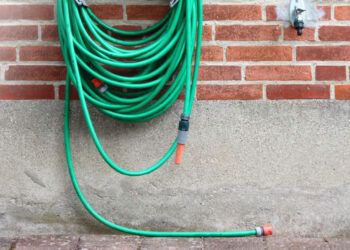 Rolled up hosepipe